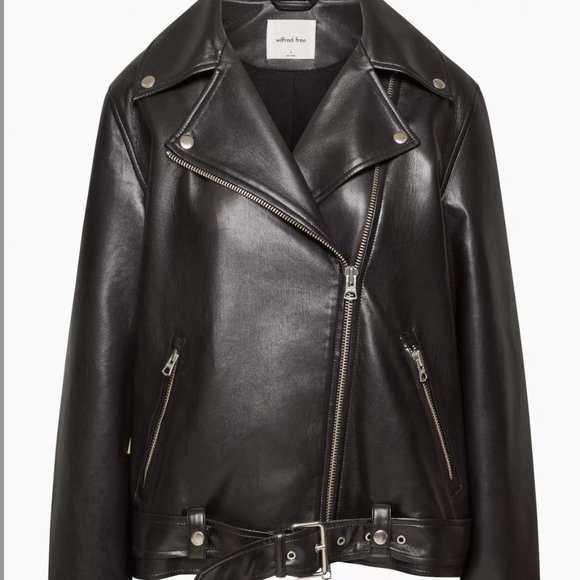 Aritzia Jackets & Blazers - Aritzia Wilfred Dayna Vegan Leather Jacket - SZ M Black